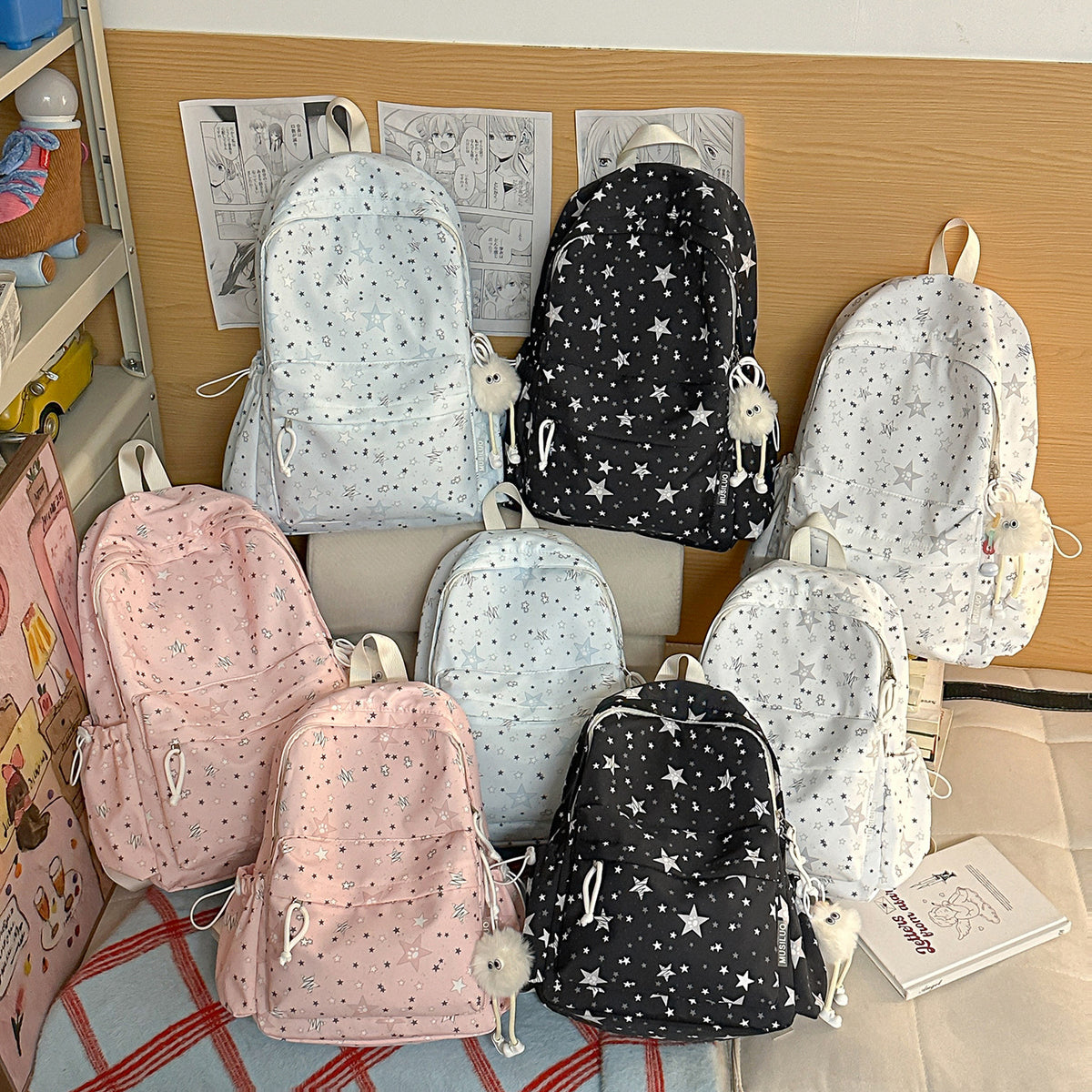 Trendiger Sternmuster-Rucksack Brehn