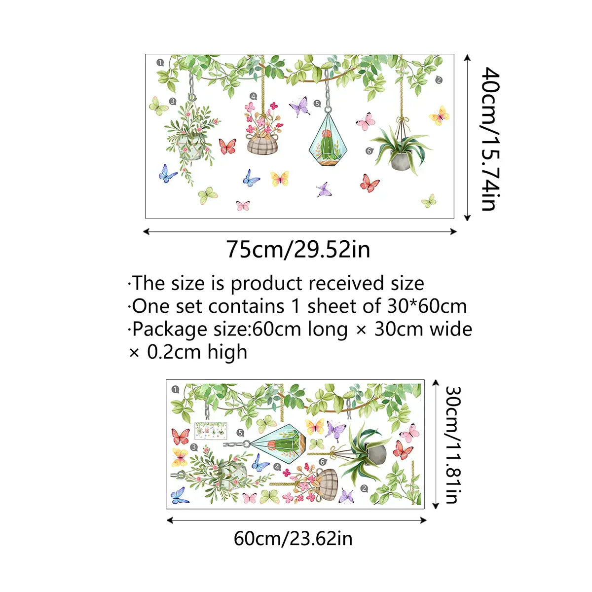 Brehn | 💐 Buntes Blumengeschenk Fensteraufkleber 🖼️ (Entfernbare ohne Rückstände)