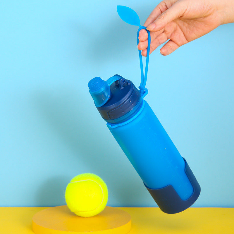 Damen zusammenfaltbare Silikon-Trinkflasche mit sicherem Verschluss Brehn