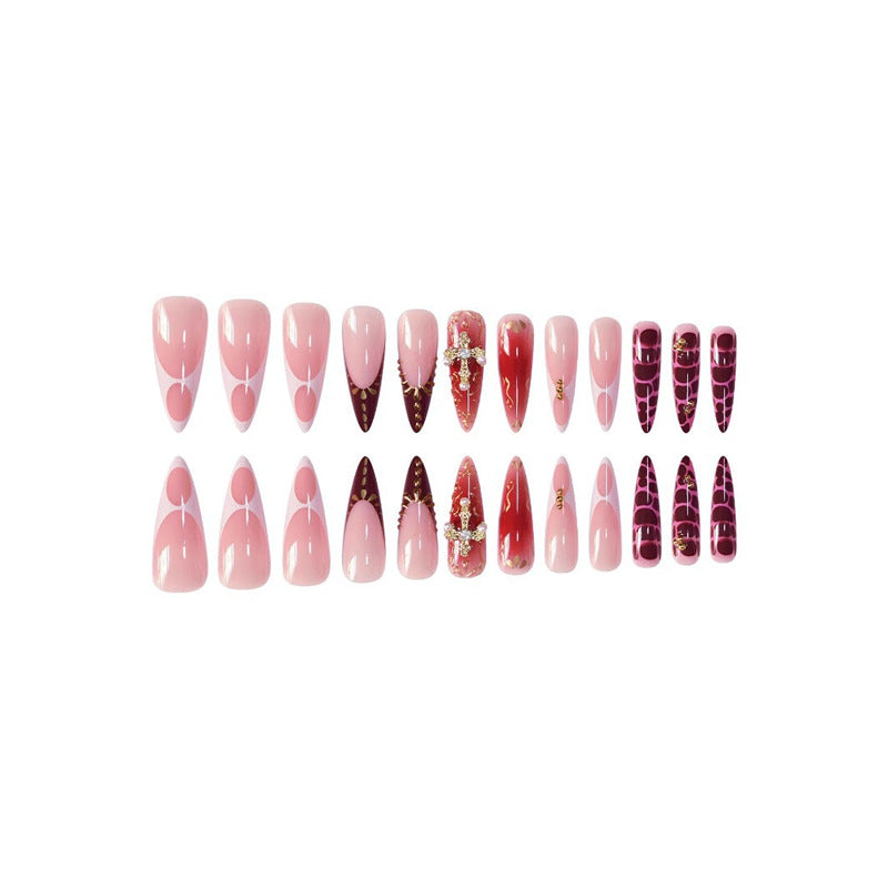 Elegantes Stiletto Press-On Nagelset Brehn