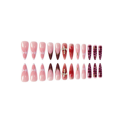Elegantes Stiletto Press-On Nagelset Brehn