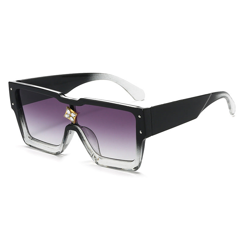 Fetzig geometrische Sonnenbrille