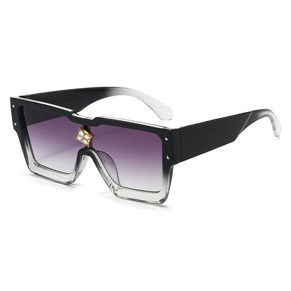 Fetzig geometrische Sonnenbrille