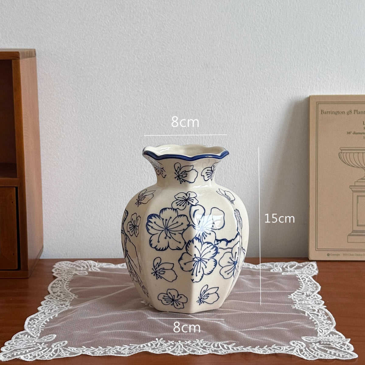 Blumeninspiriertes Dekoratives Keramikvase
