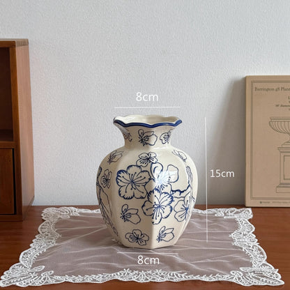 Blumeninspiriertes Dekoratives Keramikvase
