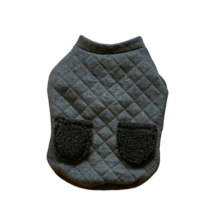 Gepolsterte Sherpa-Taschenhunde-Pullover-Weste
