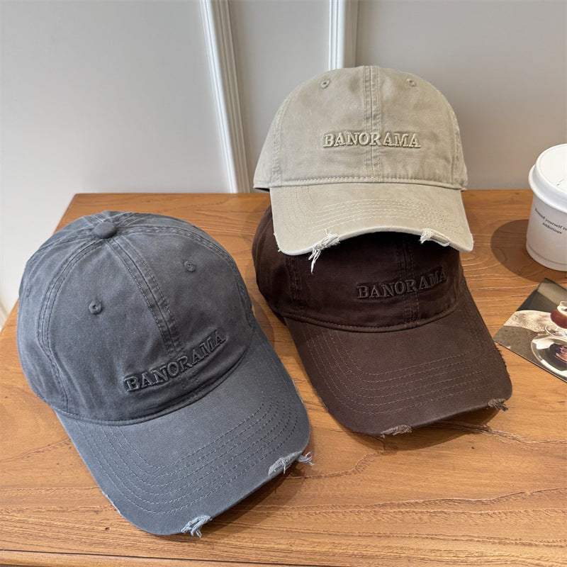 Herren Distressed Fabric Baseball Cap Brehn