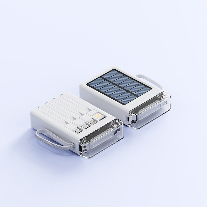 Solar-Powerbank mit Multifunktionalem Design und Integrierter Schnellladefunktion Brehn