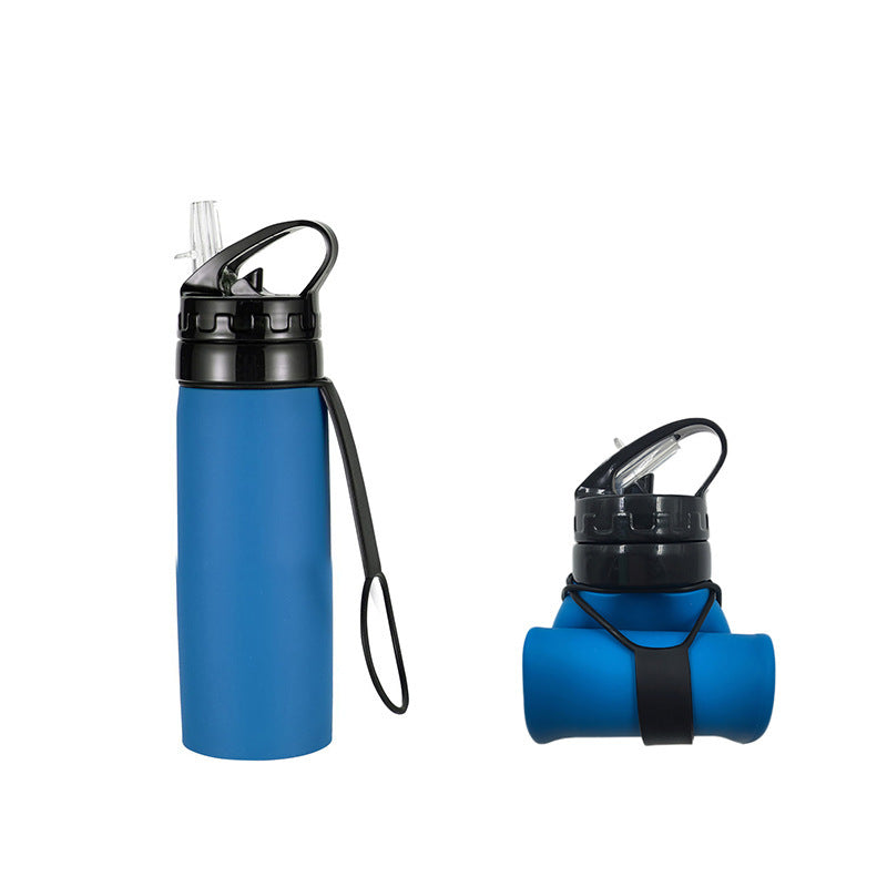 Damen Faltbare Sport-Trinkflasche mit integriertem Strohhalm Brehn