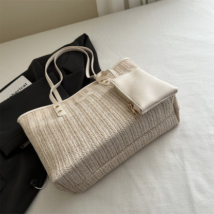 Lässige Gewebte Strandtasche