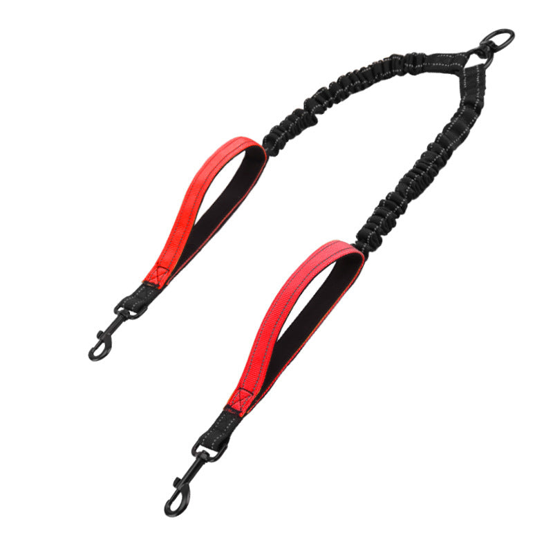 Bungee Hundeleine mit doppelten Griffen