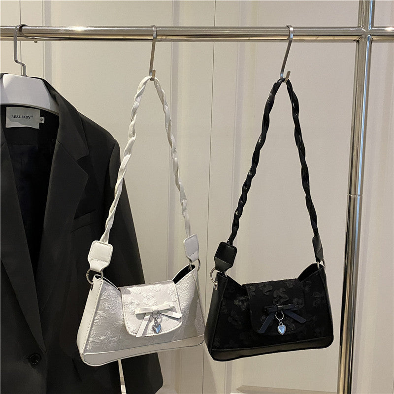 Elegante Schleifen-Detail Schultertasche Brehn