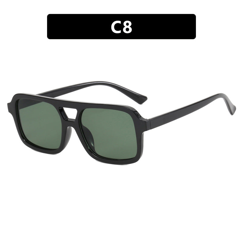 Damen moderne quadratische Sonnenbrille mit schützendem UV-Filter und transparentem Rahmen Brehn