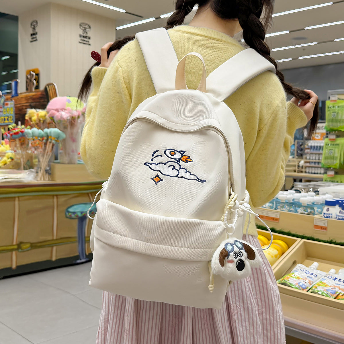 Trendige bestickte Rucksack Brehn