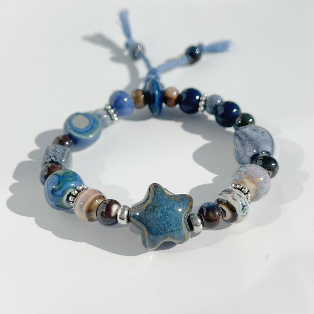 Handgemachte Steinperlen Stretch-Armband Brehn