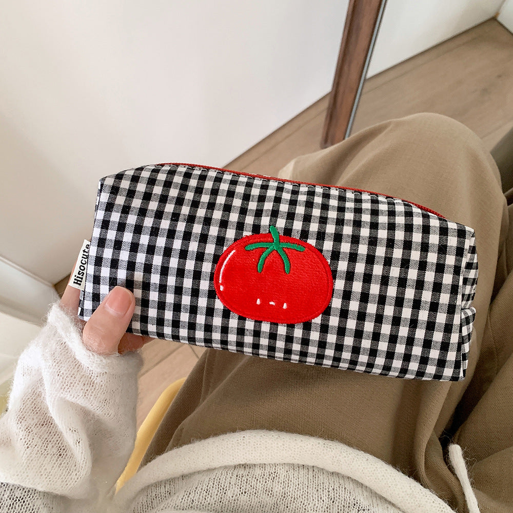 Süßer Gingham Kariert Bleistiftetui Brehn
