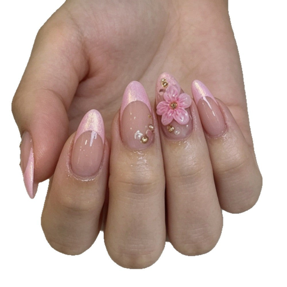 Florale Verzierungen Press-On Nagelkunst Set Brehn