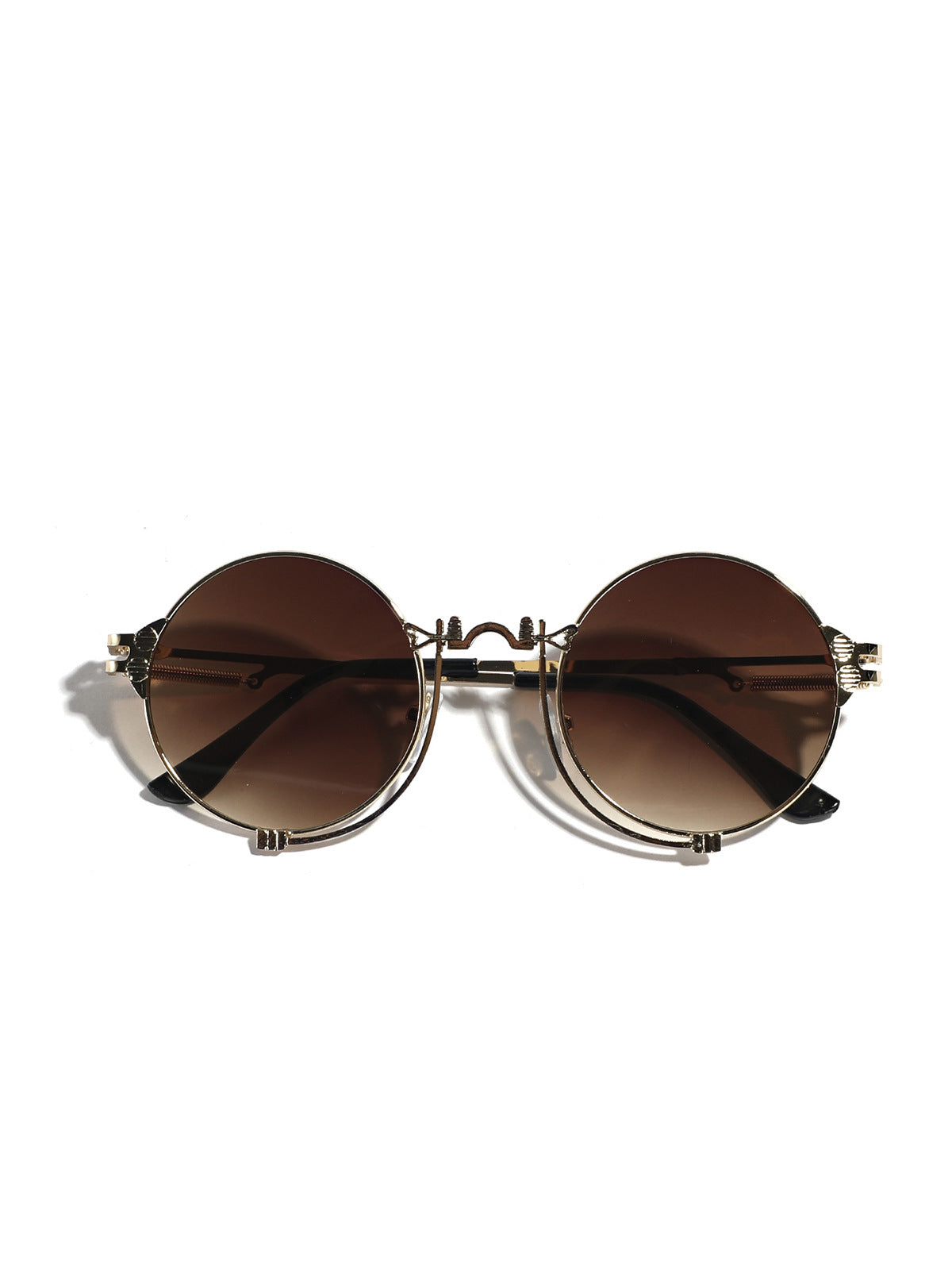 Damen modische runde Sonnenbrille mit hochwertigem Metallrahmen Brehn