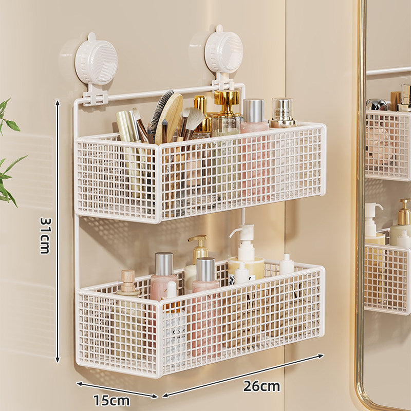 Saug-Montage Vertikales Mesh Kosmetik- & Toiletten-Organizer