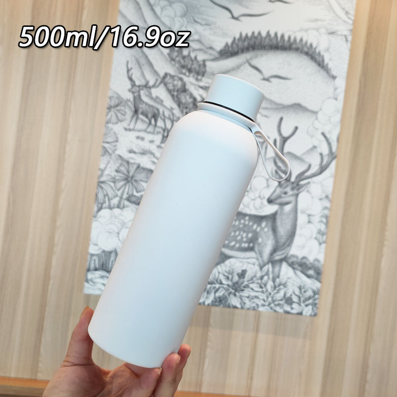 Damen Hochwertige Edelstahltrinkflasche mit rutschfestem Griff Brehn