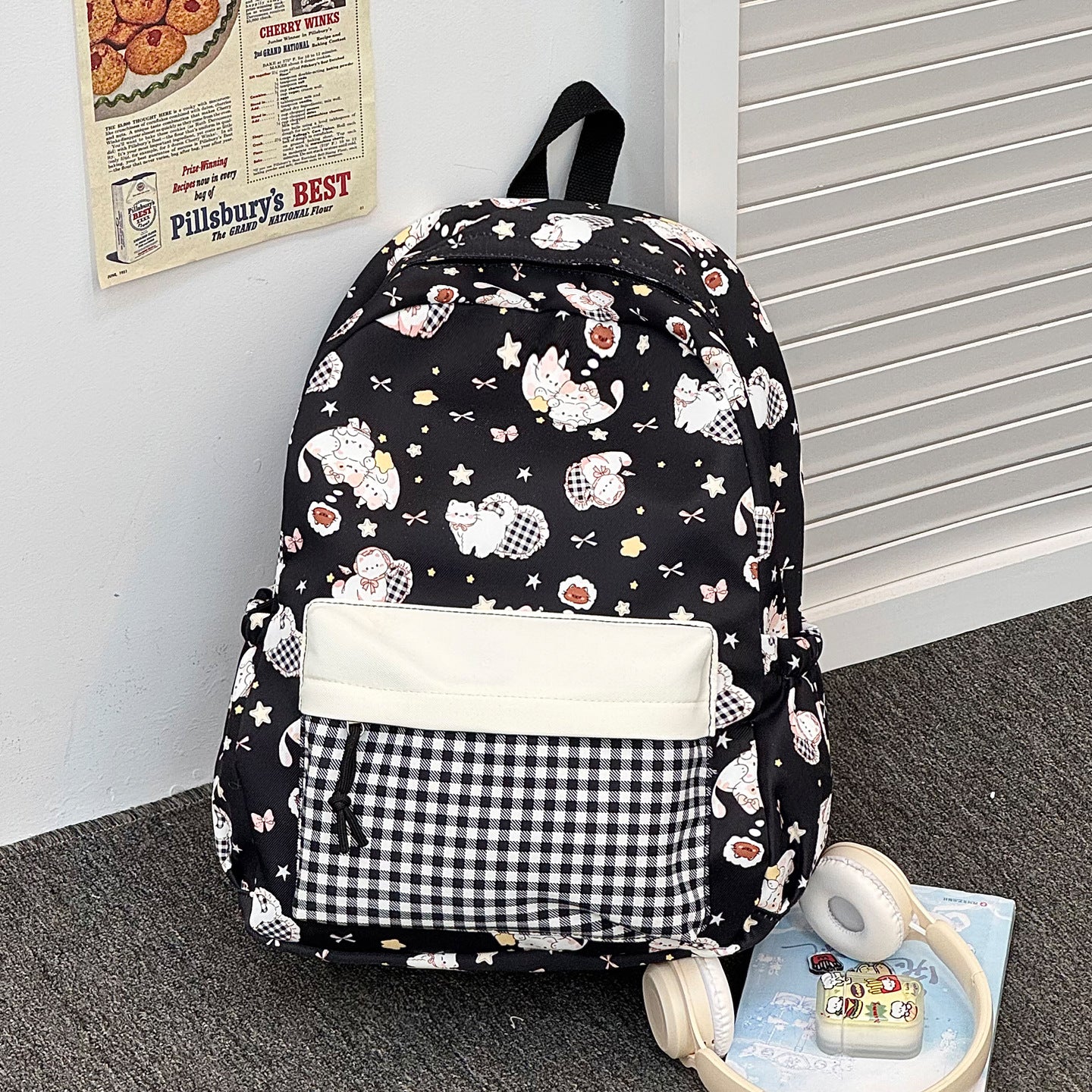 Verspielt Grafisches Druck Rucksack
