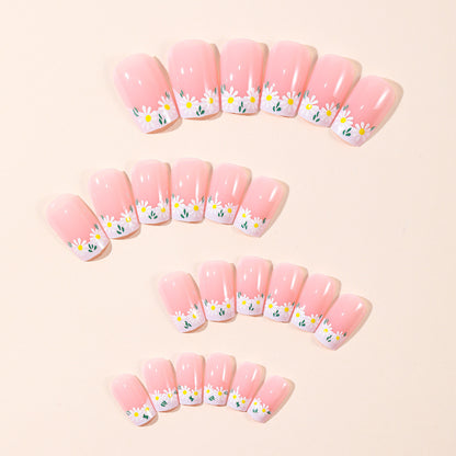 Blumen Französisch Spitzen Nagel Kunst Set Brehn