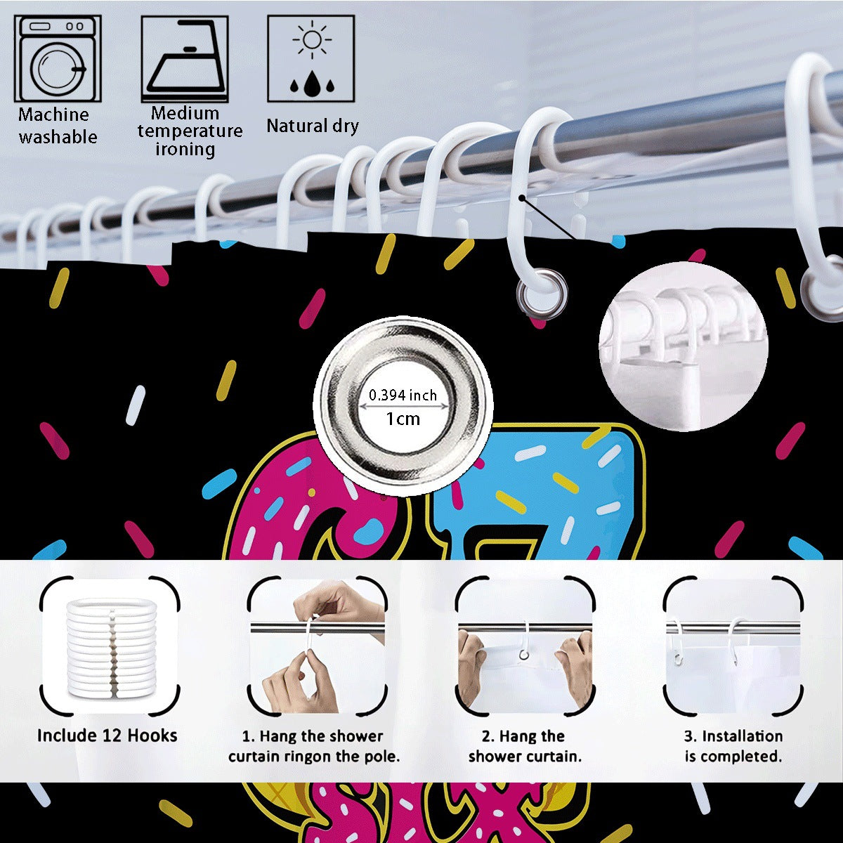 Buntes Dessert-Themen Badezimmer Set Brehn