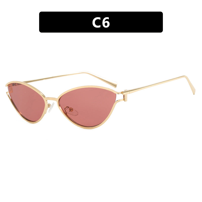 Damen Cat-Eye Sonnenbrille mit schützendem UV-Filter und elegantem Metallrahmen Brehn