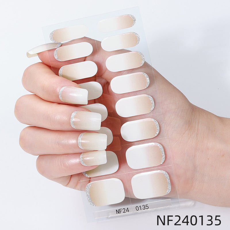 Elegante French Tip Nagelaufkleber