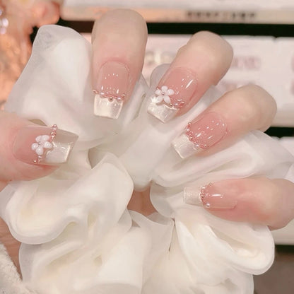 Dekorative Florale Nagelkunstverlängerungen