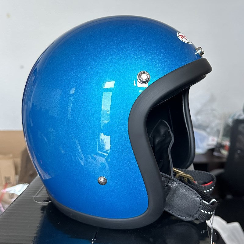 Klassischer Halbschalen-Motorradhelm Brehn