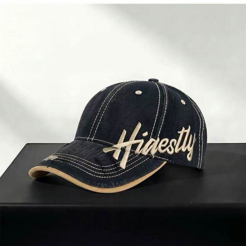 Damen Distressed Casual Graphic Baseball Cap Brehn