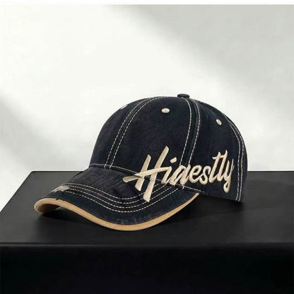 Damen Distressed Casual Graphic Baseball Cap Brehn