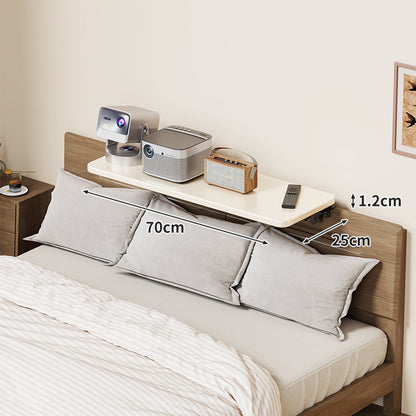 Slim Floating Kopfteil Nachttischregal mit ultra-dünnem Profil und abgerundeten Ecken