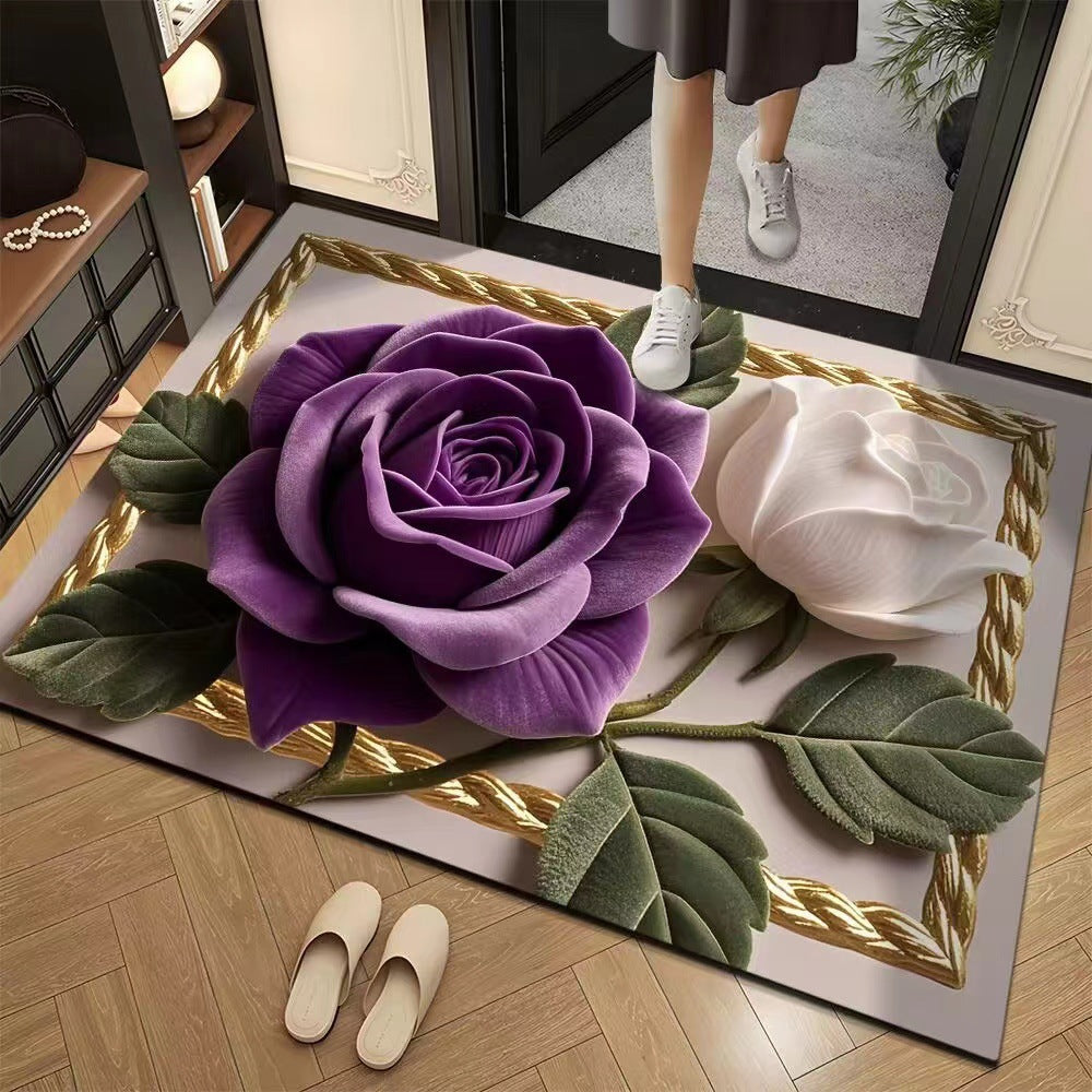 Elegante Blumenmuster Bereichsteppich