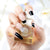 Stylisches langes Kissen-Press-On-Nagelset Brehn