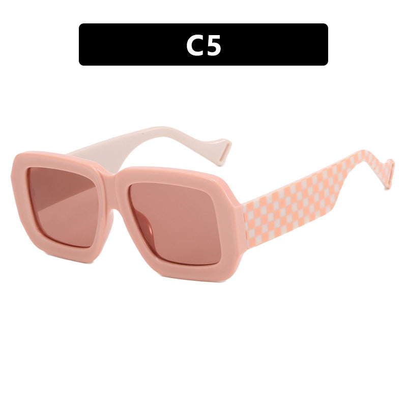 Damen modische Sonnenbrille mit eckigem Design und schickem Muster Brehn