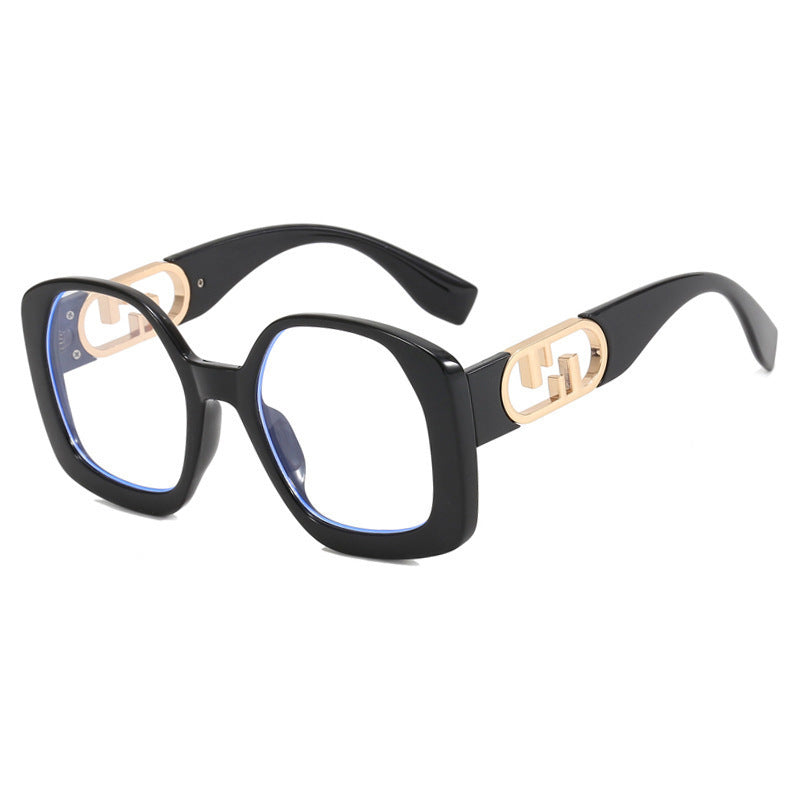 Damen oversized Sonnenbrille mit extravagantem geometrischen Rahmen und eleganten Akzenten Brehn
