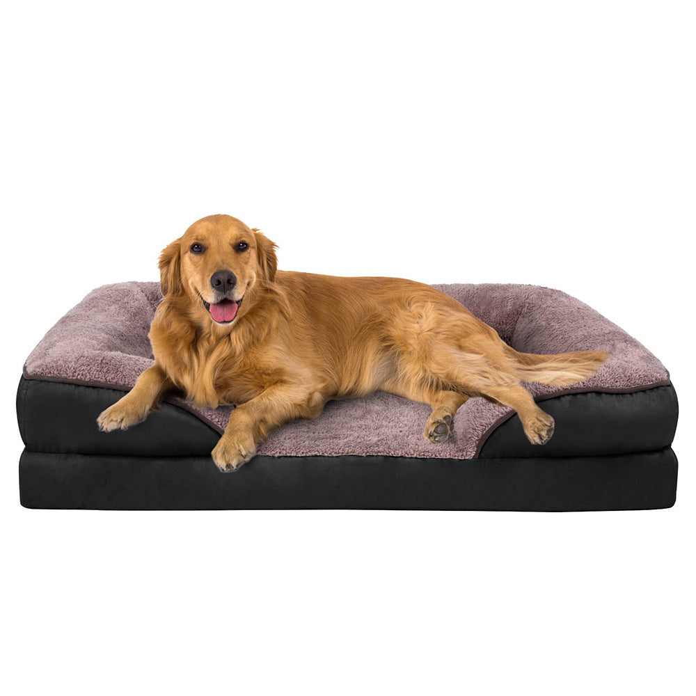Orthopädisches Hundebett mit Rückenlehne