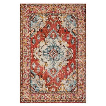 Vintage-inspirierter Blumenmuster-Teppich