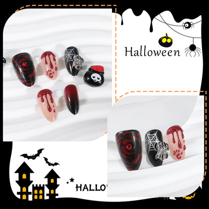 Halloween Kunstnagelset mit gruseligen Motiven Brehn