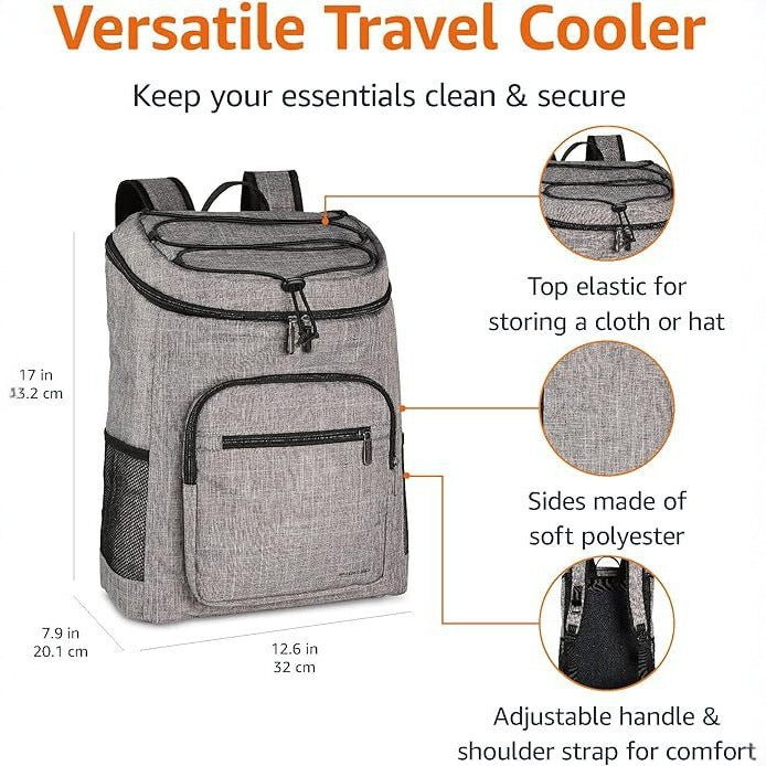 Unisex nan isolierter Lunchrucksack mit isolierendem Innenfutter und multifunktionalen Organizerfächern Brehn