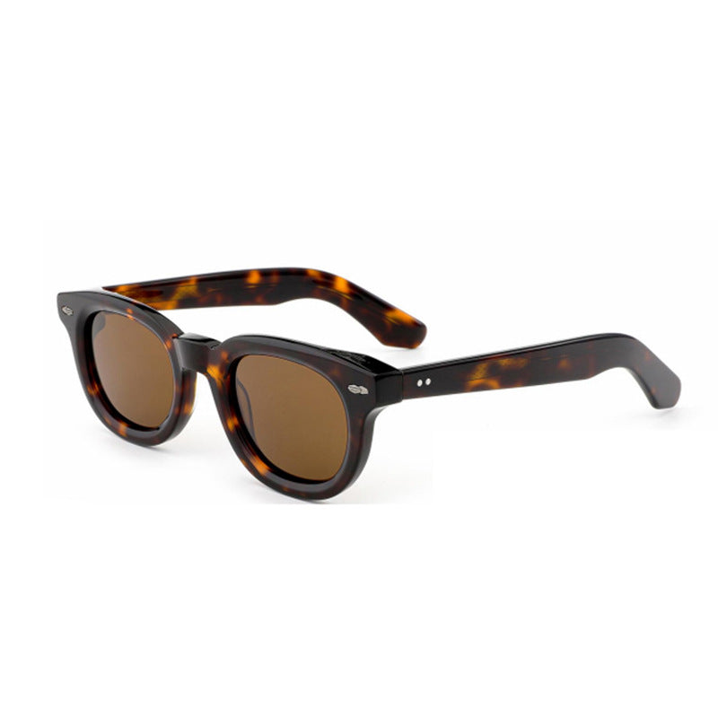 Damen retro-inspirierte Sonnenbrille mit breitem Schildpatt-Rahmen und harmonischen Gläsern Brehn