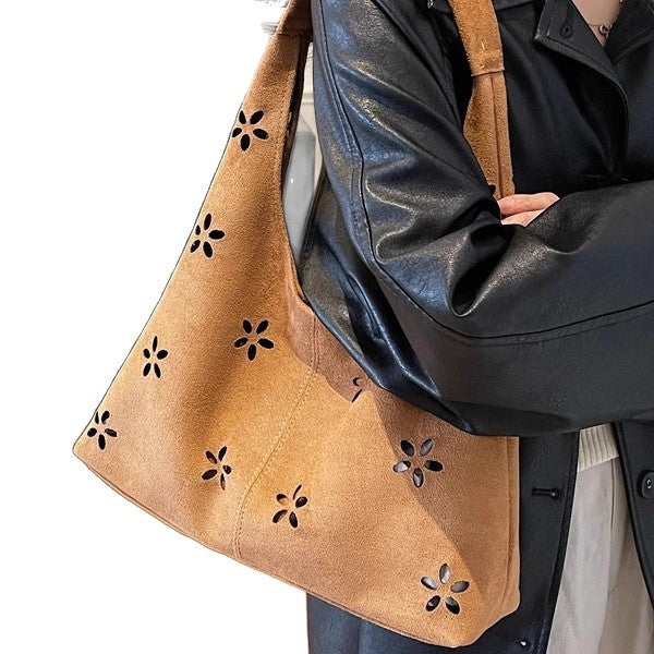 Blumen-Ausschnitt Lässige Tasche Brehn