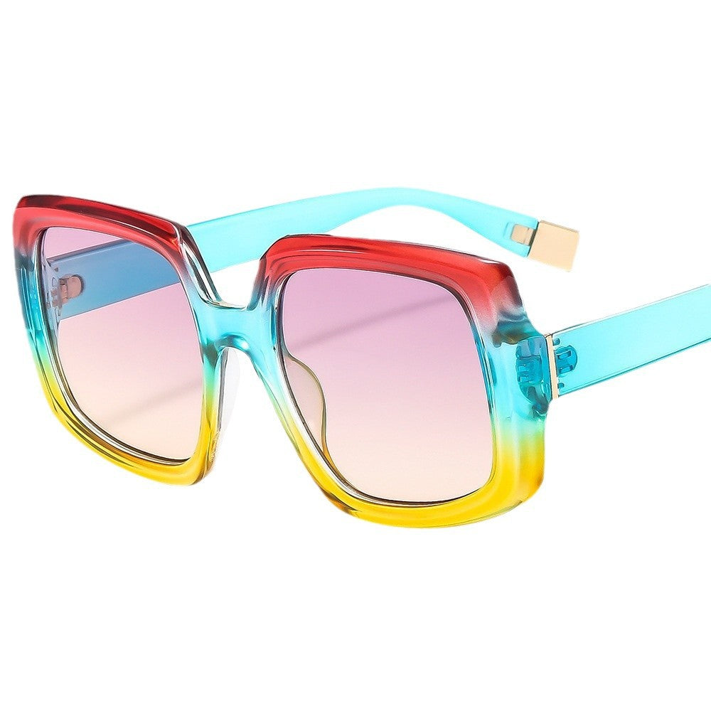 Damen modische Sonnenbrille mit auffälliger quadratischer Rahmenkonstruktion Brehn