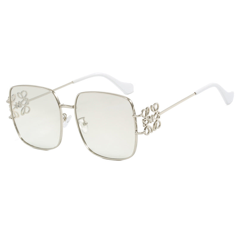 Damen quadratische Sonnenbrille mit filigranem Design und luxuriösem Metallrahmen Brehn