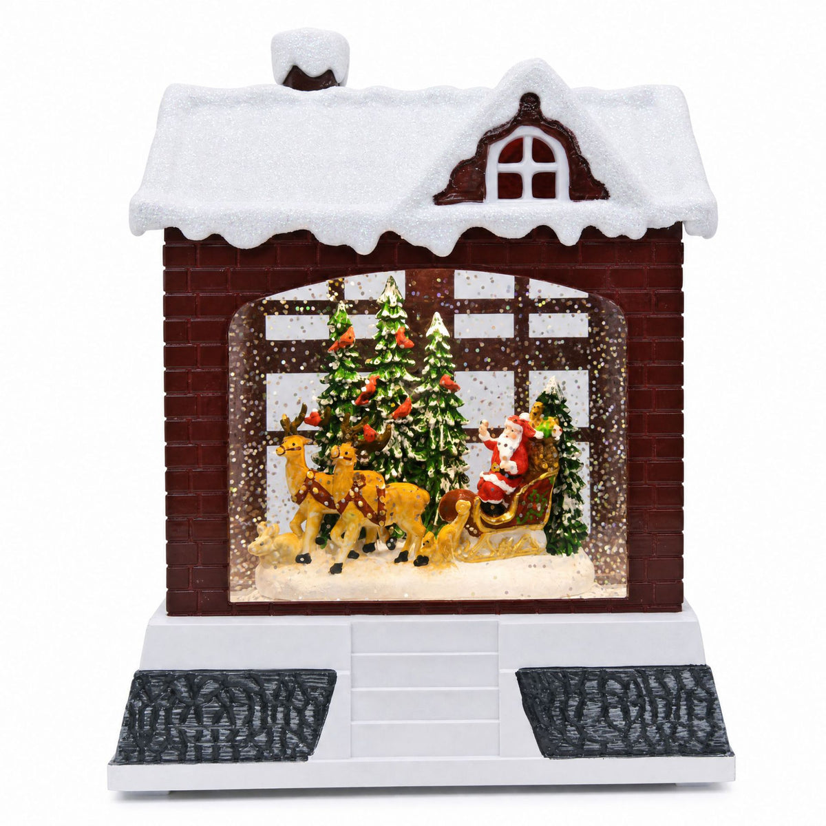 Dekorative Weihnachtslaterne mit Lichtern Brehn