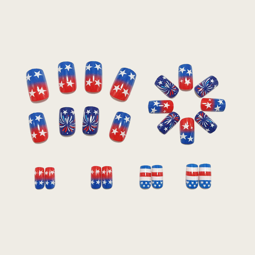 Kunstnägel Im Patriotischen Design Brehn