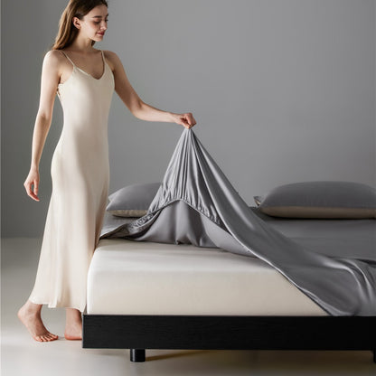 Luxuriöses Deep-Fit Kühl-Satin Spannbetttuch