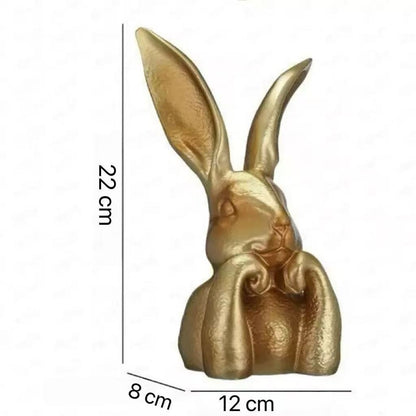 Dekorative Goldene Kaninchen Skulptur Brehn